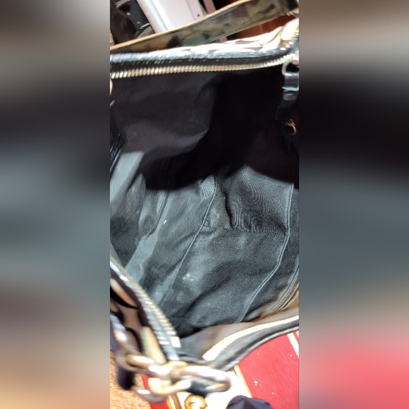 Coach black & tan purse - Picture 5 of 6